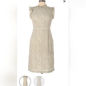 Chic Lace Midi Dress in Cream